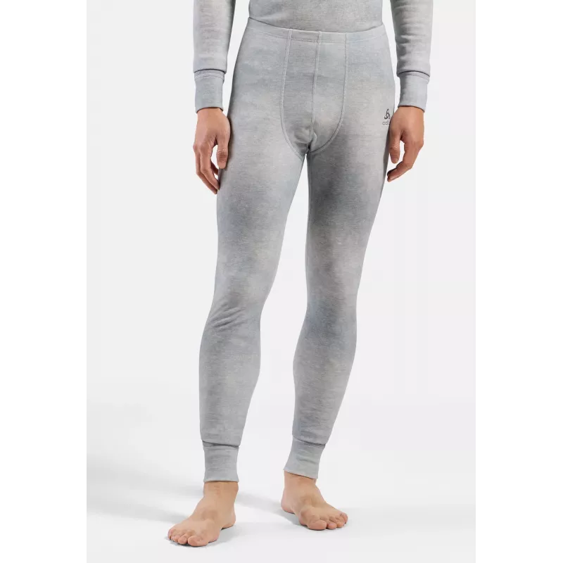 Odlo Active Warm X Pow BL Bottom Long pantalón térmico de capa base - gris plata, talla L