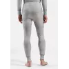 Odlo Active Warm X Pow BL Bottom Long pantalón térmico de capa base - gris plata, talla L