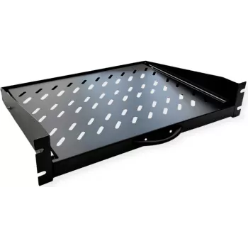 VALUE Cajón extraíble de 19 pulgadas 1U, profundidad útil 450 mm, capacidad de carga 20 kg, Negro