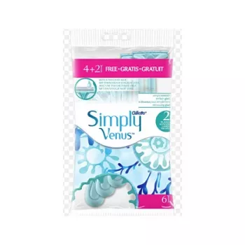 Gillette Simply Venus 2 maquinilla de afeitar desechable - azul - pack de 6