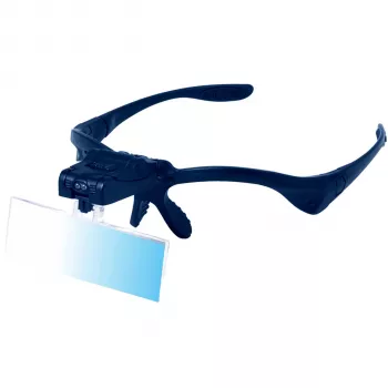 Lupa con gafas Discovery Crafts DGL 40 - 3 lentes intercambiables, iluminación LED, lupa de mano