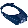 Lupa de cabeza Discovery Crafts DHD 20 con 6 lentes intercambiables, iluminación LED, negro/gris
