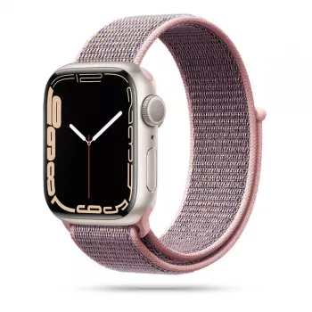 TECH-PROTECT Nylon correa Sport Loop para Apple Watch 4 / 5 / 6 / 7 / 8 / SE (38 / 40 / 41 mm) Pink Sand
