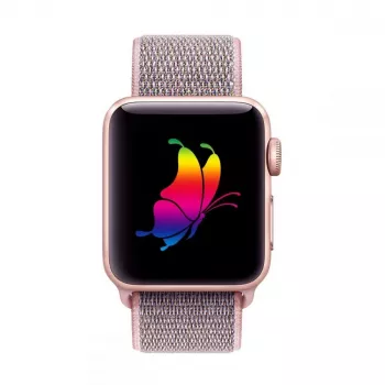 TECH-PROTECT Nylon correa Sport Loop para Apple Watch 4 / 5 / 6 / 7 / 8 / SE (38 / 40 / 41 mm) Pink Sand