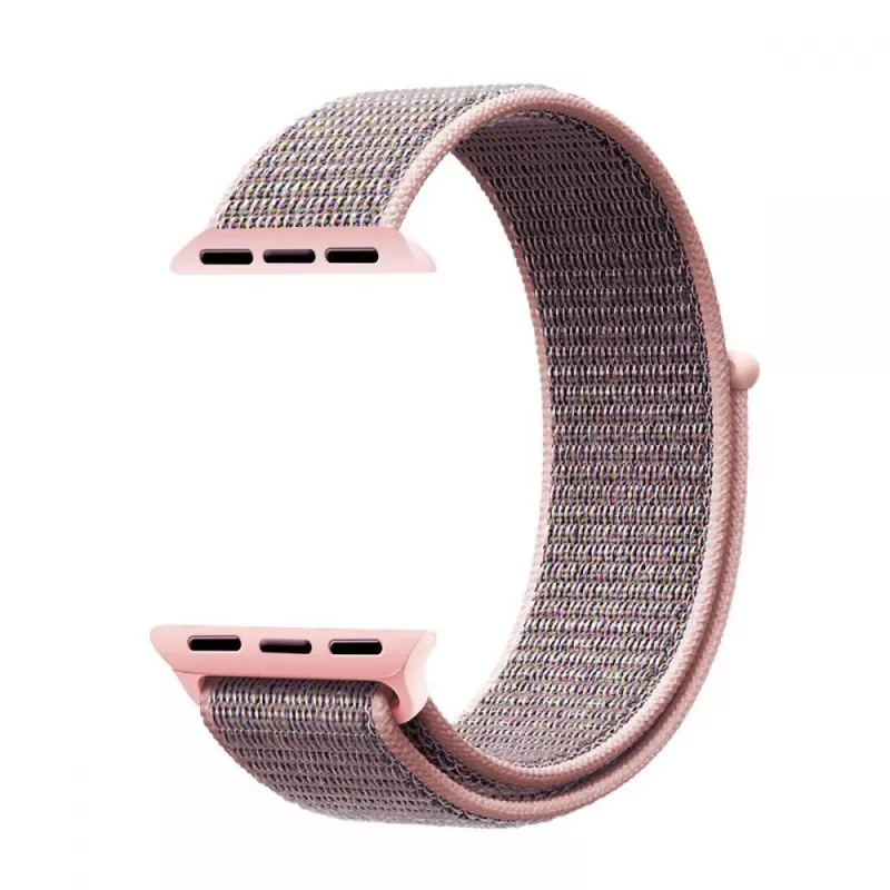 TECH-PROTECT Nylon correa Sport Loop para Apple Watch 4 / 5 / 6 / 7 / 8 / SE (38 / 40 / 41 mm) Pink Sand