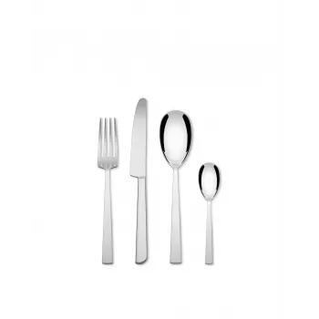 Alessi Asta juego de cubiertos 24 piezas plateado (AM242S24)