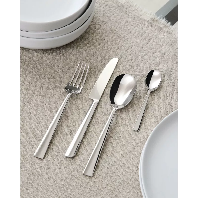 Alessi Asta juego de cubiertos 24 piezas plateado (AM242S24)