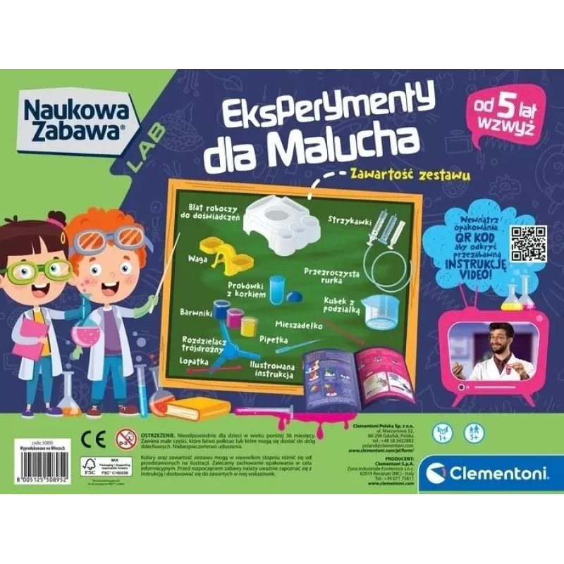 Clementoni Science & Play - Experimentos para Niños Pequeños Juguete Educativo 50895