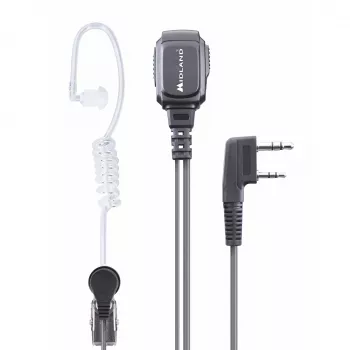 Midland MA 31LK Pro auricular con cable con tubo acústico - negro/transparente