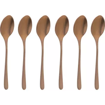Sambonet Taste PVD Juego de 6 cucharillas de café cobre antiguo