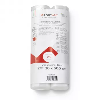 MagicVac 2 rollos de film para envasado al vacío 30 cm x 6 m (2 rollos)