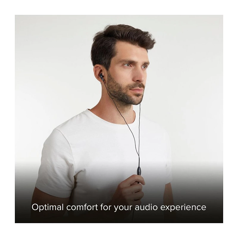 SBS TEINEARKL Auricular in-ear con micrófono - Negro - Con cable - Cable de 1,2 m - Jack 3,5 mm - Llamadas y música