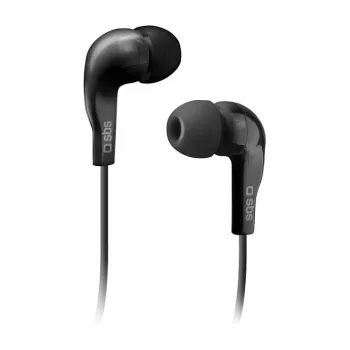SBS TEINEARKL Auricular in-ear con micrófono - Negro - Con cable - Cable de 1,2 m - Jack 3,5 mm - Llamadas y música