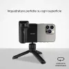 SBS Wireless Reflex Set Kit de vlogging para smartphone BT con mini trípode, disparador remoto Bluetooth y anillo de luz LED, Negro