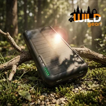 SBS Batería externa solar USB/USB-C 10000 mAh Negro