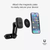 SBS Soporte magnético de doble clip para coche - Soporte universal para smartphone con fuertes imanes de neodimio, giro 360°, Negro
