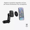 SBS Soporte magnético de doble clip para coche - Soporte universal para smartphone con fuertes imanes de neodimio, giro 360°, Negro