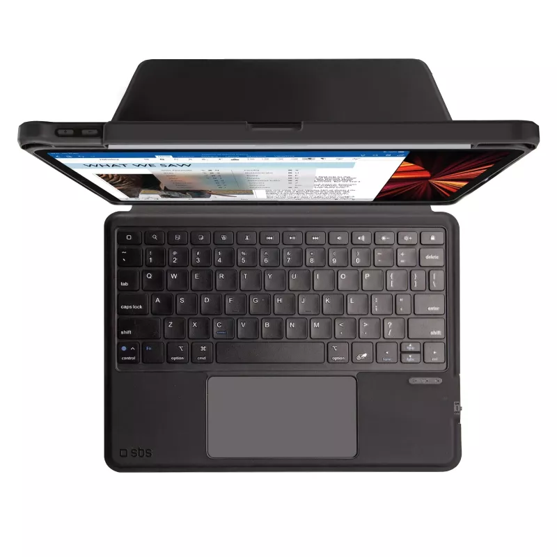 SBS Teclado inalámbrico con funda para iPad Air 10,9 pulgadas (2020/2022), iPad Air 11 pulgadas (2024), iPad Pro 11 pulgadas (2018/2022) - Negro