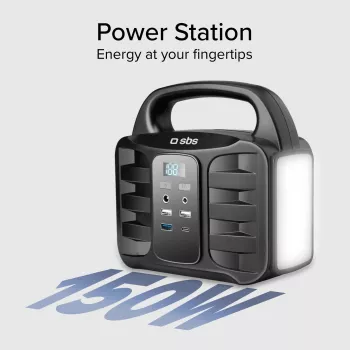 SBS Estación de energía portátil 150W Carga rápida Negro (TEPOWST150W)