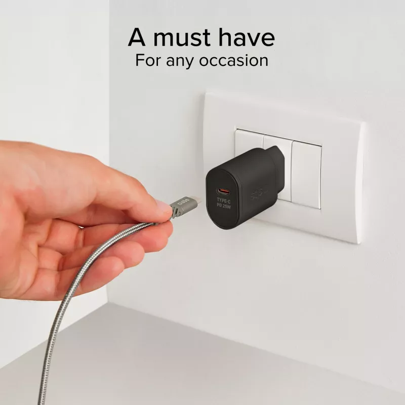 SBS TETR1CPD25 Cargador de pared USB-C Power Delivery 25W - Negro