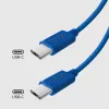 SBS TECABLE TISSUE TCCB Cable USB-C a USB-C 1,5m 60W trenzado - Azul