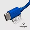 SBS TECABLE TISSUE TCCB Cable USB-C a USB-C 1,5m 60W trenzado - Azul