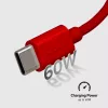 SBS TECABLETISSUETCCR Cable USB-C a USB-C 1,5 m 60 W trenzado Rojo