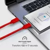 SBS TECABLETISSUETCCR Cable USB-C a USB-C 1,5 m 60 W trenzado Rojo