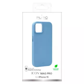 Puro ICON Mag Pro Funda para Apple iPhone 15 6,1 pulgadas MagSafe Azul claro PUIPC1561ICONMPLBL