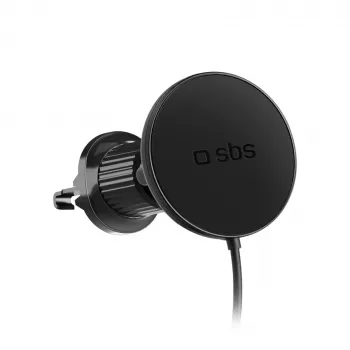 SBS MagSafe Cargador inalámbrico magnético para coche 15W - Negro