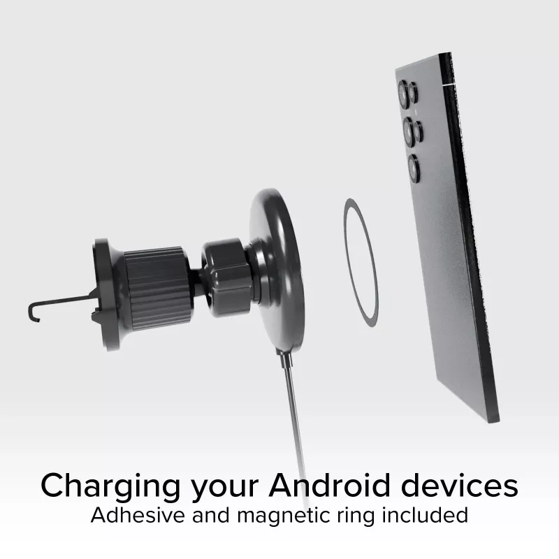 SBS MagSafe Cargador inalámbrico magnético para coche 15W - Negro