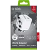 SBS TEADAPTUNI adaptador de viaje universal - Blanco