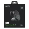 SBS Qi2.2 25W estación de carga inductiva 3 en 1 plegable con certificación MFI - Negro