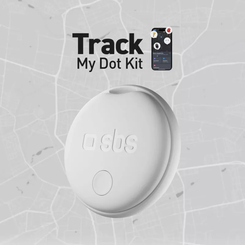 SBS Track My Circle rastreador compatible con Apple Find My - pack de 4 - Blanco