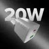 Cargador USB-C SBS 20W 1C + 1A blanco con cable USB-C a USB-C de 1,5 m