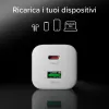 Cargador USB-C SBS 20W 1C + 1A blanco con cable USB-C a USB-C de 1,5 m