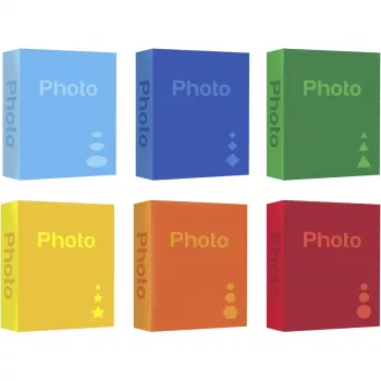ZEP Basic Plain Assorted Colors álbum de bolsillo para 300 fotos 13x19 cm BS57300