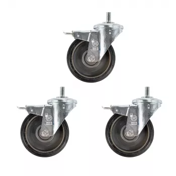 Manfrotto Ruedas con freno para trípode, 160 mm de diámetro, espiga