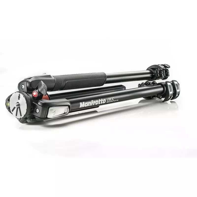 Manfrotto 055XPRO3 Trípode con 3 secciones, aluminio, negro