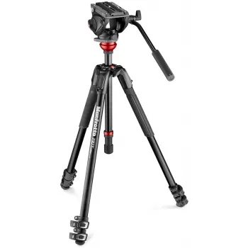 Manfrotto 190 Set de trípode de vídeo con rótula fluida 500AH