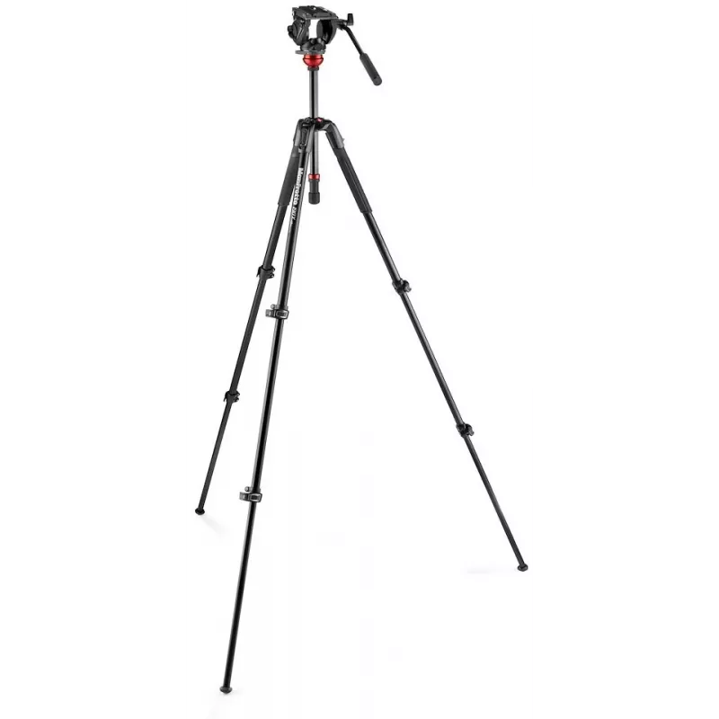 Manfrotto 190 Set de trípode de vídeo con rótula fluida 500AH