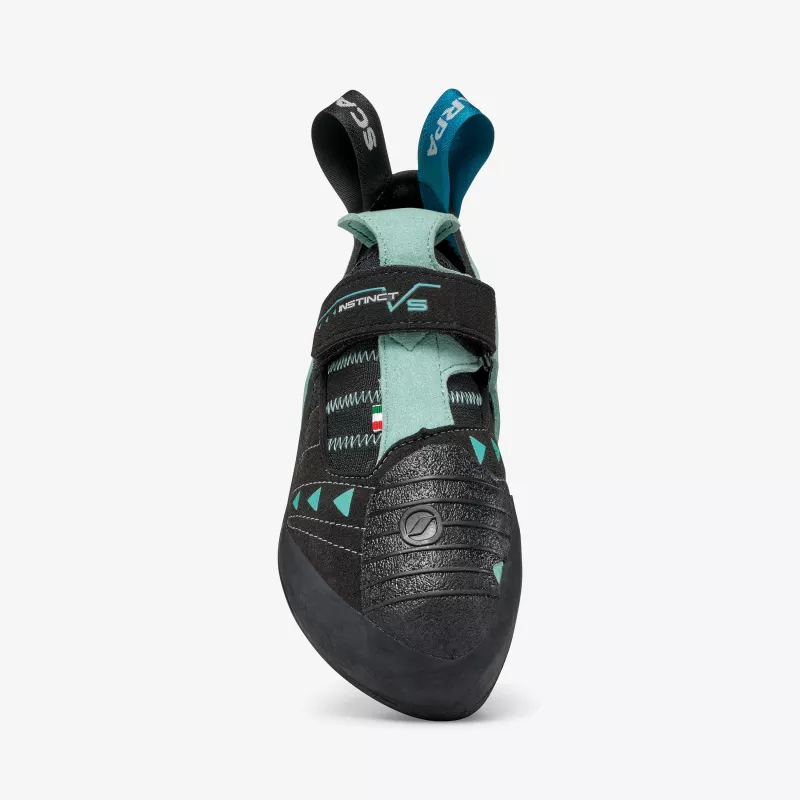 Scarpa Instinct VS Woman Pies de gato de escalada, Negro/Aqua, EU 35,5
