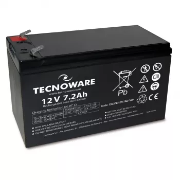 TECNOWARE Power Battery 12V 7,2Ah AGM VRLA con conexión Faston 6,3mm