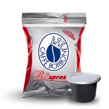 Caffè Borbone Respresso Miscela Rossa 50 cápsulas de café para Nespresso OriginalLine, de 5 g, tueste oscuro, total 250 g