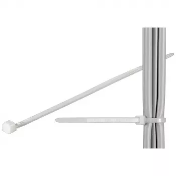 TECHLY bridas 370x3,6mm blanco 100 uds.