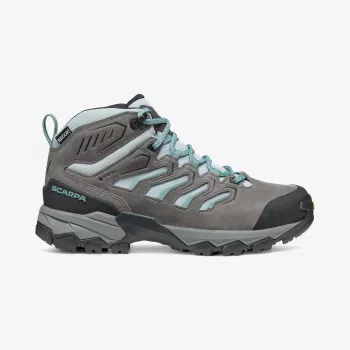 Zapatos de senderismo Scarpa Moraine Mid GTX para mujer, GORE-TEX, parte superior de nobuk y mesh, suela PRESA HIK-04, arctic, EU 37