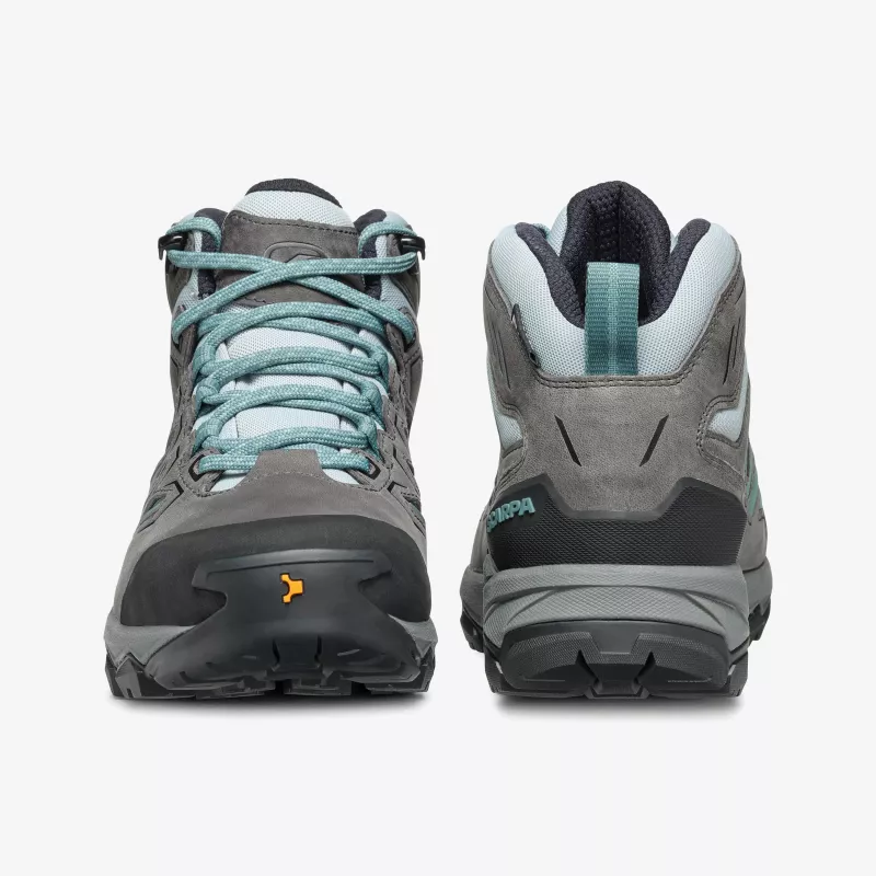 Zapatos de senderismo Scarpa Moraine Mid GTX para mujer, GORE-TEX, parte superior de nobuk y mesh, suela PRESA HIK-04, arctic, EU 37