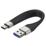 TECHLY cable USB 3.0 USB-A a USB-C 3.2 Gen2 15W M/M 12cm FPC