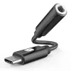 TECHLY adaptador USB-C a audio de 3,5mm con DAC, 12cm, negro