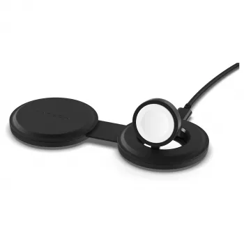 Satechi OntheGo Cargador inalámbrico 2 en 1 con Qi2, Negro, 15W, ST-QTG21K